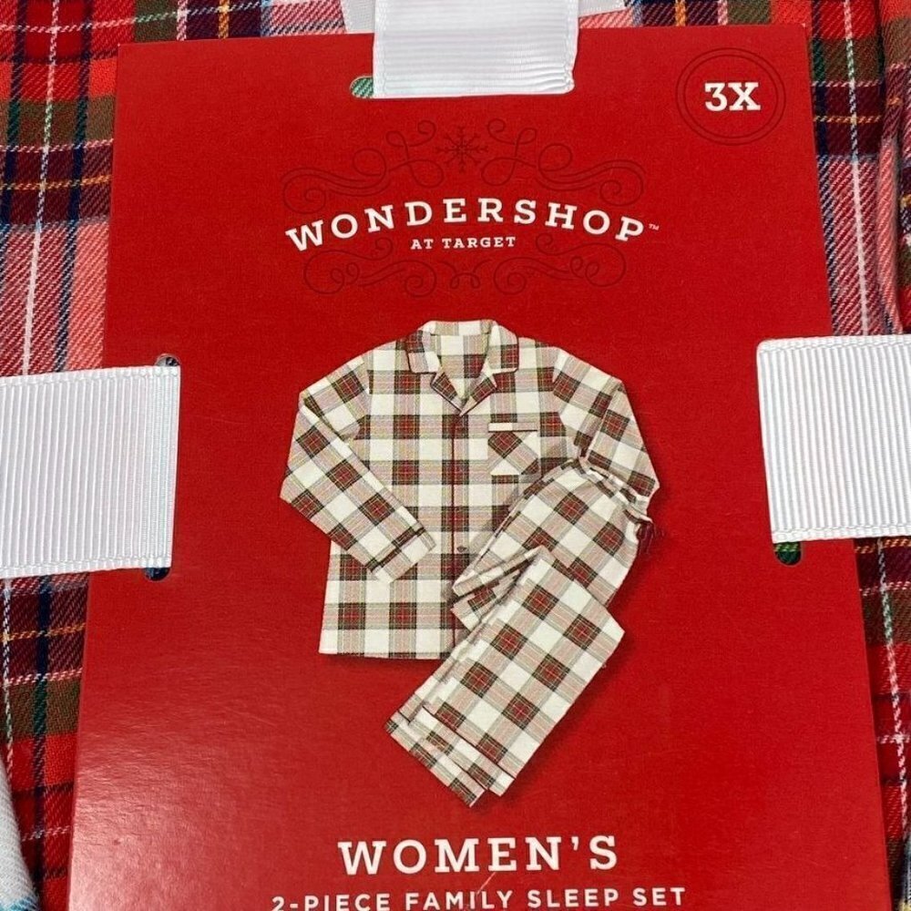 Target Wondershop Women's Holiday Flannel Family Pajama Set - 3X Tartan Plaid - Picture 3 of 5